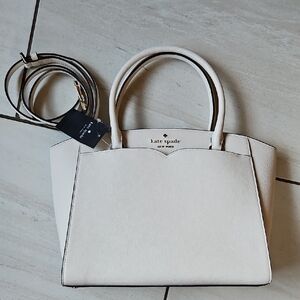 NWT $399 Kate Spade Frannie Leather Bag Parchment Gold